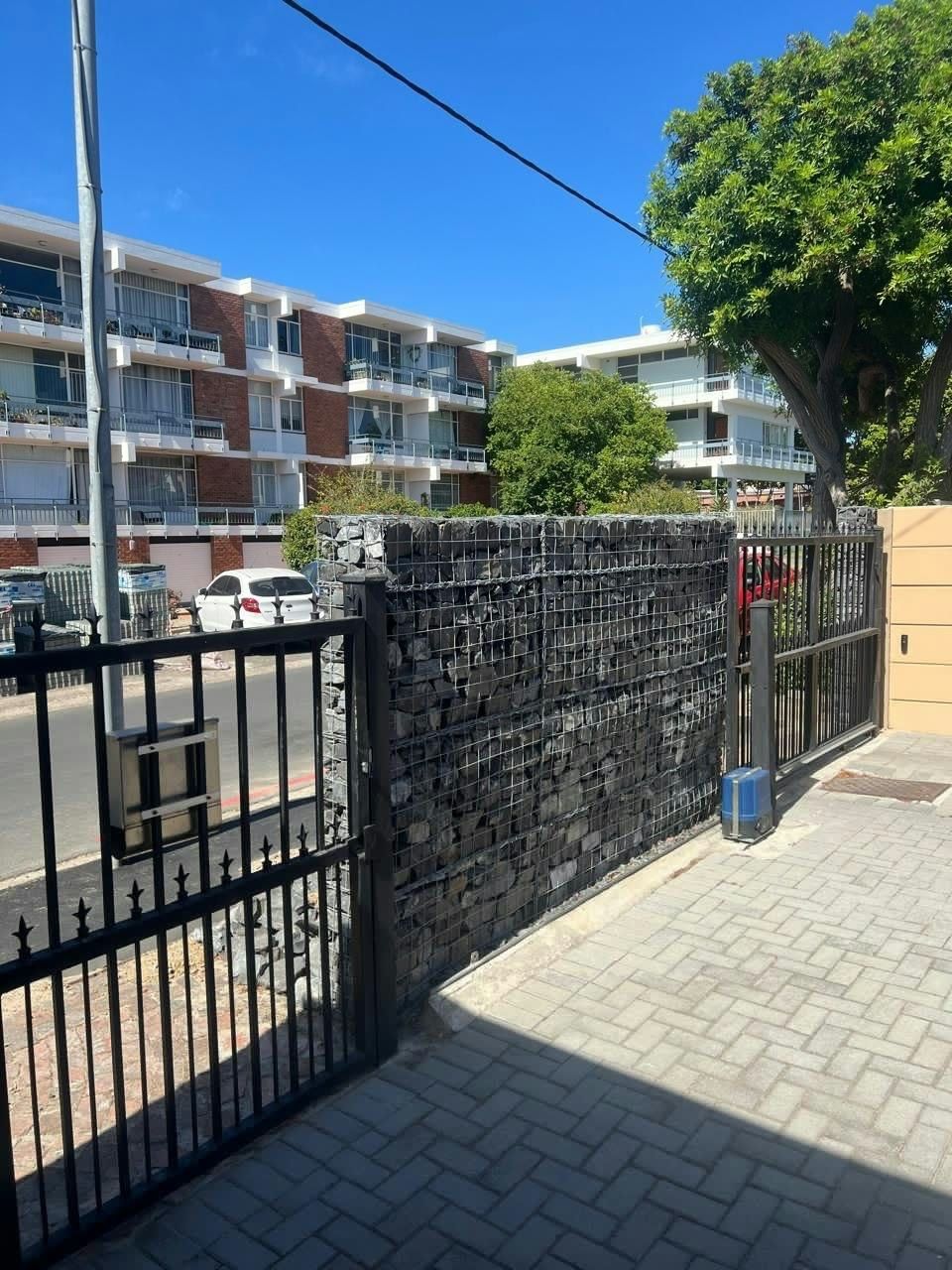 Gated street entrance